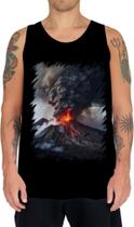 Camiseta Regata Vulcão em Erupção Destruição 2