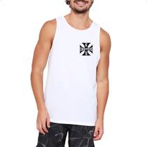 Camiseta Regata West coast chopper cruz negra brasao