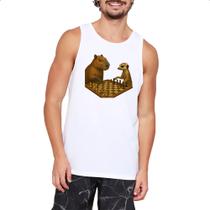 Camiseta Regata Xadrez Capivara vs Suricato