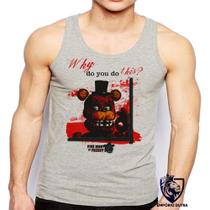 Camiseta RegataFive Night At Freddys Five Urso Camiseta RegataFive Night At Freddys Five Urso