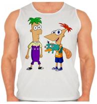 Camiseta RegataPhineas E Feb Desenho Antigo Camiseta RegataPhineas E Feb Desenho Antigo