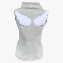 Camiseta Regatinha Asinha Prata Macho para cachorro e gato