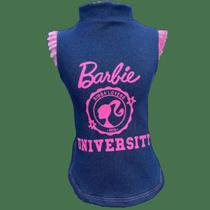 Camiseta Regatinha Barbie Jeans com Proteção UV para cachorro