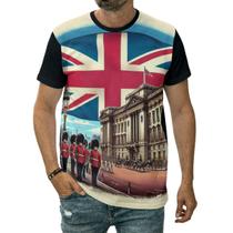 Camiseta Reino Unido Bandeira País Palácio Londres Desenho