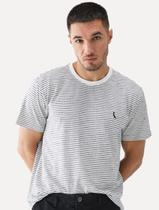 Camiseta Reserva Masculina Regular Blue Listrado Branca