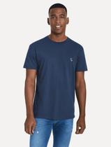 Camiseta Reserva Masculina Slim Jeans Patch Azul Escuro