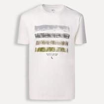 Camiseta Reserva Slim Estampada New Stripes Off White