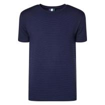 Camiseta Reserva Slim Listra Modal Masculino Azul Marinho