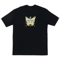 Camiseta Respect Butterflye Yellow Regular Preto