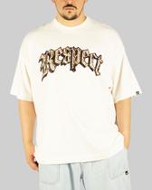 Camiseta Respect Oversized Manuscrito - Off White