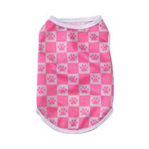 Camiseta Respirável De Verão Para Cães E Gatos, Colete Macio E Confortável Com Estampa De Patas Para Camiseta Respirável De Verão Para Cães E Gatos, Colete Macio E Confortável Com Estampa De Patas Para