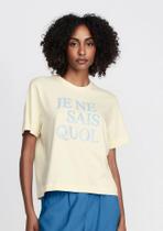 Camiseta Reta Decote Redondo AMARELA Estampada DZARM/ TAM:M Camiseta Reta Decote Redondo AMARELA Estampada DZARM/ TAM:M