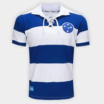 Camiseta Retro Cruzeiro Titulo Mineiro 1956 Branco Azul