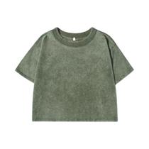 Camiseta Retro De Algodão Lavado plus Size Para Mulheres, Casual, Estilo Streetwear, Manga Curta,