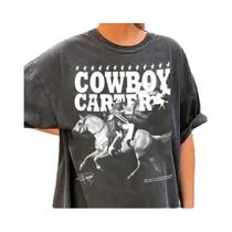 Camiseta Retro De Algodão Preta De Manga Curta Beyonce Cowboy Carter Tour 2025 Casual Verão Camiseta Retro De Algodão Preta De Manga Curta Beyonce Cowboy Carter Tour 2025 Casual Verão