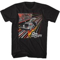 Camiseta Retro Fire Tracks Back To The Future Camiseta Retro Fire Tracks Back To The Future