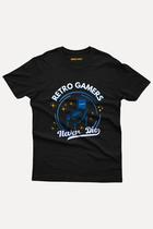 Camiseta Retro Gamer Never Die - Os Primeiros Jogadores Nerd
