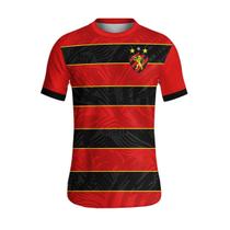 Camiseta Retrô Mania Sport Recife Classic DC003 Masculino - Vermelho e Preto