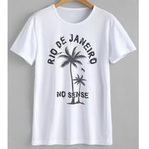 Camiseta Rio De Janeiro Básica Branca Estampado - No Sense