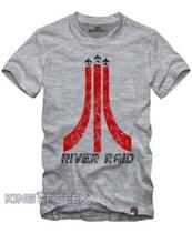 Camiseta River Raid Atari Cinza Mescla Gameretrô Camisa Geek