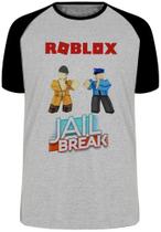 Camiseta Roblox Jail Break Blusa Plus Size extra grande adulto ou infantil