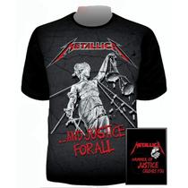 Camiseta Rock Banda Metallica - Justice for All - E.S.G.