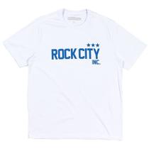 Camiseta Rock City Army 3 Estrelas Nac. Branco/Azul