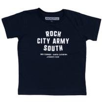 Camiseta Rock City Army South Infantil Azul Marinho