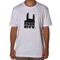 Camiseta Rock City Basic Logo Nac. Branco/Preto