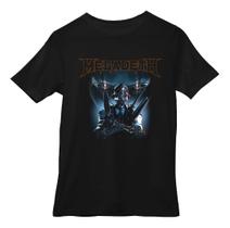 Camiseta Rock Preta Megadeth Thrash Meta Camisa De Roqueiro