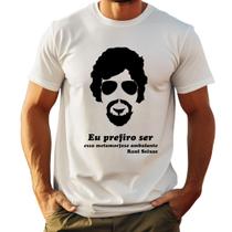 Camiseta Rock Raul Seixas Metamorfose Ambulante Maluco Beleza Estampada 100% Algodão