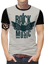 Camiseta ROCK rocker PLUS SIZE Masculina adulto blusa Cinza