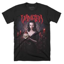 Camiseta ROCKINSTONE Vampira A Rainha do Gótico de Halloween 2025 Camiseta ROCKINSTONE Vampira A Rainha do Gótico de Halloween 2025