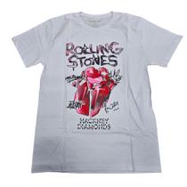 Camiseta Rolling Stones Blusa Banda Rock Branco Bo650bc