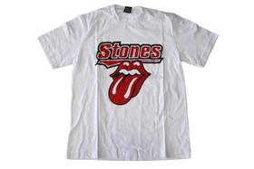 Camiseta Rolling Stones Branco Blusa Adulto Banda de Rock Bo249 BM