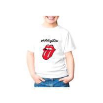 Camiseta Rolling Stones Rock Band estampada para meninas e meninos Camiseta Rolling Stones Rock Band estampada para meninas e meninos