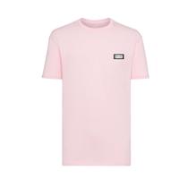 Camiseta Rosa - Basic Patch Couro Metal