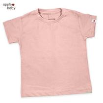 Camiseta rosa camélia - basic apple baby