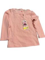 Camiseta Rosa Claro Manga Comprida Tam