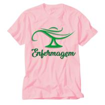 Camiseta Rosa ENF Enfermagem por amor resiliência e força