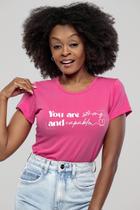 Camiseta - Rosa Estampada Camiseta - Rosa Estampada