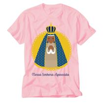 Camiseta Rosa Nossa Senhora Aparecida intercessora Romaria