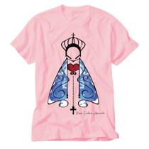 Camiseta Rosa Nossa Senhora Aparecida intercessora Romaria