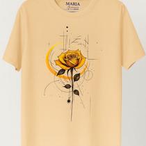 Camiseta Rosa Solar Estampada em Algodão Premium Exclusiva Camiseta Rosa Solar Estampada em Algodão Premium Exclusiva