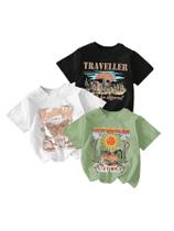 Camiseta RoseSeek Girl's Star Butterfly Graphic, pacote com 3 unidades 9Y Camiseta RoseSeek Girl's Star Butterfly Graphic, pacote com 3 unidades 9Y