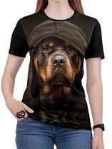 Camiseta Rottweiler Cachorro Feminina Cão Animal Blusa Pet - Alemark