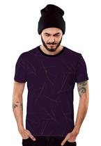 Camiseta Roxa com Gravetos Outono Inverno Masculino