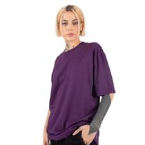 Camiseta Roxa Streetwear Oversized 100% Algodão Camisa Unissex Lisa Larga - Brunx Ind