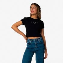 Camiseta Roxy Ocean Hearth Preto
