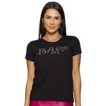 Camiseta Run More Relax Strass Feminina